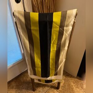 Vintage Pierre Balmain Paris Silk Scarf - 70s Striped Color Block